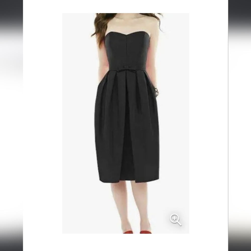 NWT ALFRED SUNG GORGEOUS BLACK STRAPLESS DRESS 👗